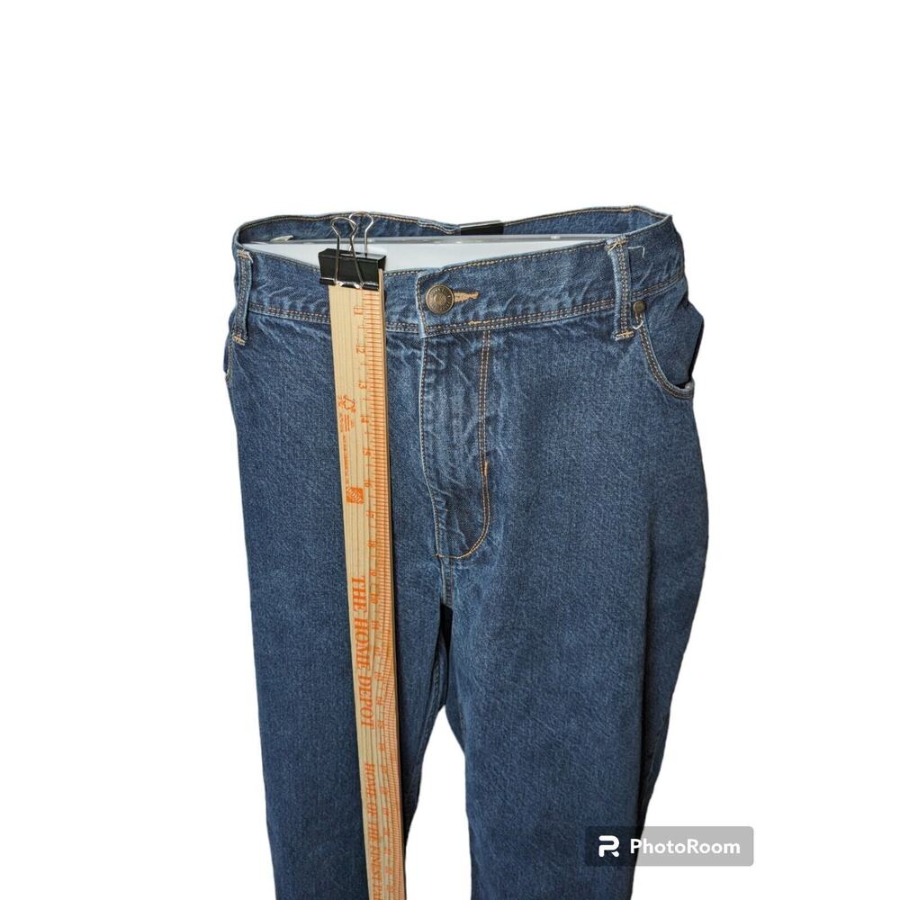 Perry Ellis Baggy Jeans Mens 48x30 Blue Denim Medium Wash Straight Leg Y2K Baggy - Picture 5 of 6